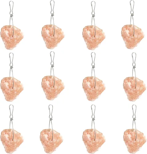 Miniatura 8 de PINVNBY Bloques de sal para conejos, 4 piezas de mascotas pequeñas del Himalaya lamen sal bloque de sal sales minerales naturales con gancho
