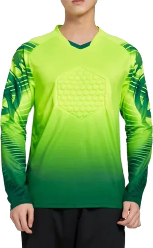 Miniatura 3 de Camiseta de portero para hombre, camiseta de portero acolchada en el pecho, camiseta de fútbol de fútbol, camiseta de manga larga, traje deportivo