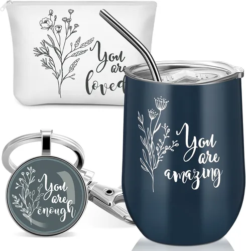 Tessco for you 3 piezas de regalos de agradecimiento a los empleados para mujeres, regalo de fin de año, regalos de graduación, vaso inspirador de