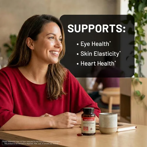 Miniatura 4 de NatureWise Astaxantina de triple fuerza 12 mg con AstaReal® - Suplemento antioxidante vegano con aceite de coco orgánico - Certificado NSF sin