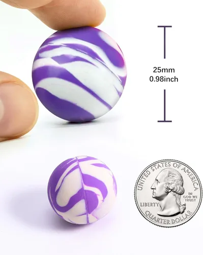 Miniatura 3 de Pllieay 24 bolas rebotantes pequeñas para niños, bolas de goma de 0.98 pulgadas (0.984 in), relleno de bolsas de fiesta de colores mixtos