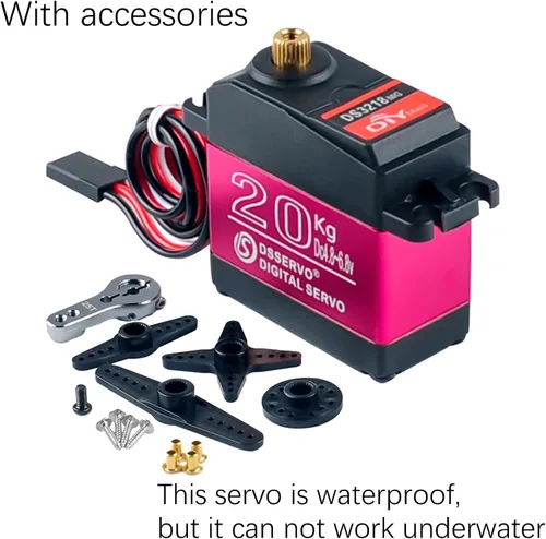 Miniatura 3 de DS3218 - Servo digital de engranaje de metal de alto par resistente al agua servo RC de 44.1 lbs rotación de 270 grados para autos Baja RC