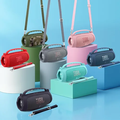 Miniatura 8 de co2CREA Funda de silicona para JBL Charge 5, altavoz Bluetooth portátil impermeable, funda protectora de viaje suave con correa para el hombro