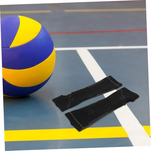 Miniatura 6 de Deportes Brazo Protectores Voleibol Antebrazo Mangas Conjunto Hombres Mangas de Compresión Cobertura Extendida Negro