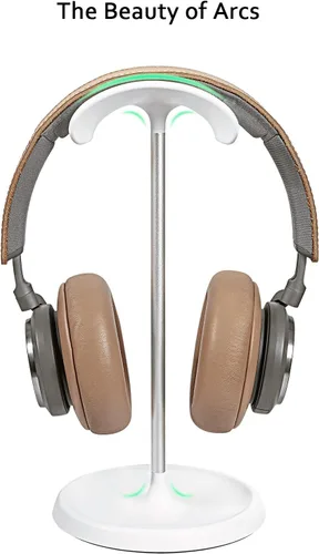 Miniatura 3 de Soporte para auriculares, soporte curvo con bandeja de almacenamiento, soporte para auriculares de base pesada para AirPods Max, AirPods, AirPods