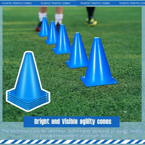 Miniatura 6 de Syhood - Paquete de 30 conos de tráfico de plástico de 7 pulgadas para entrenamiento deportivo, agilidad, mini conos para fútbol, patinaje, fútbol