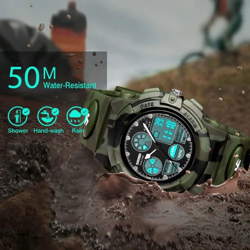 Miniatura 3 de Kids Digital Sport Watch Boys Girls Waterproof Sports Outdoor Watches Children Casual Electronic Analog Quartz Wrist Watches with Alarm Stopwatch