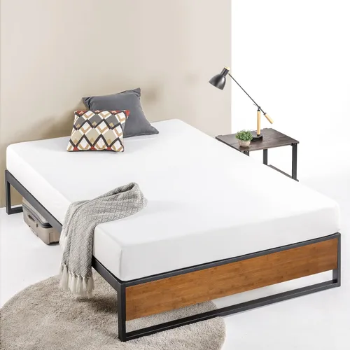 Miniatura 17 de Zinus Suzanne - Cama de plataforma de 6 pulgadas sin cabecero, Acero Madera Contrachapado, Marrón