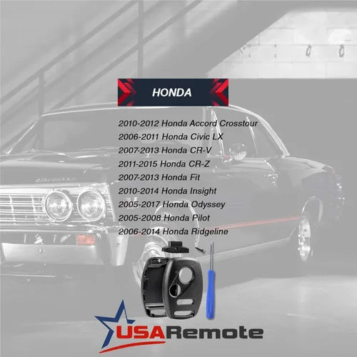 Miniatura 4 de Control remoto de EE.UU. - NO SE REQUIERE CORTE - Carcasa y almohadilla de control remoto llavero de entrada sin llave que se adapta a Honda