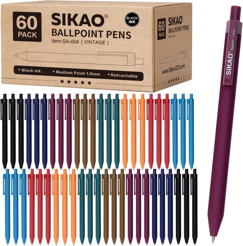 Miniatura 11 de Bolígrafos de Gel Negro a Granel, Juego de 60 Bolígrafos de Gel Negro Retráctiles, Punta Fina de 0.7mm, Escritura Suave y Sin Manchas para Oficina