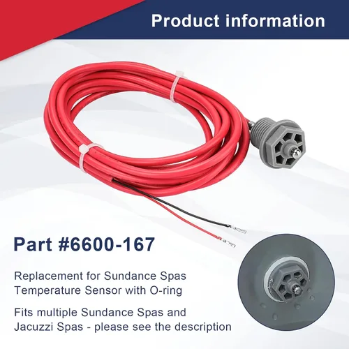 Miniatura 2 de Sensor de temperatura de spa 6600-167 de repuesto para sensor de temperatura Sundance Spa, con conectores de extremo de caja, también apto