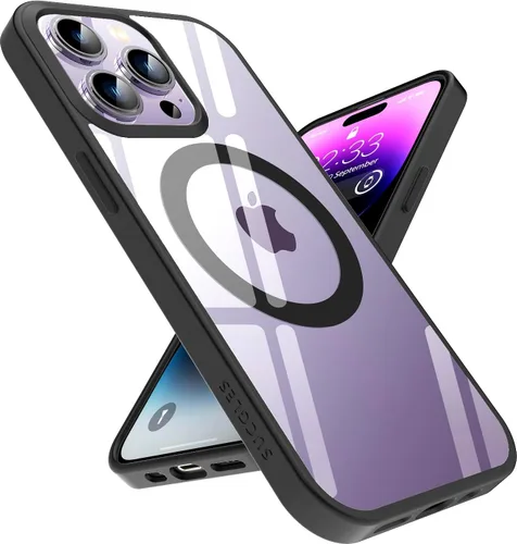 Miniatura 14 de SUCGLES Funda para iPhone 13 Pro Max con MagSafe, imán ultra fuerte N56, protección contra caídas de 12 pies, antiamarilleo, funda magnética