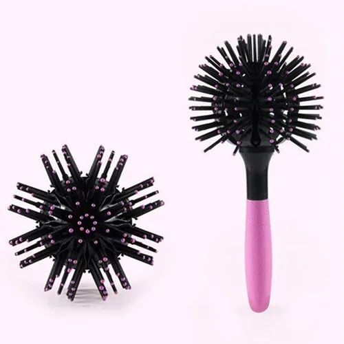 Miniatura 6 de Cepillo de pelo esférico peine esférico 3D peine bomba rizo cepillo de pelo peinado salón redondo herramienta de rizado para hombres mujeres