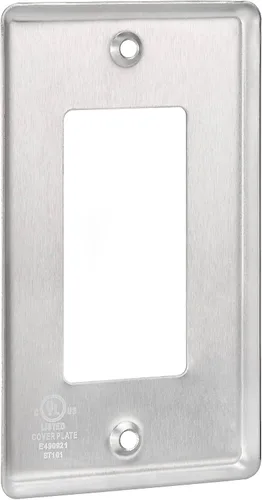 Miniatura 9 de Maxxima Paquete de 10 platos decorativos de pared de 1 banda, acero inoxidable, tamaño estándar (paquete de 10)