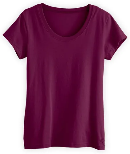Miniatura 6 de Fair Indigo Camiseta de manga corta de algodón Pima orgánico con cuello redondo para mujer