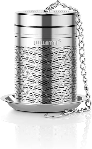 Miniatura 13 de Infusores de té para té suelto, (2 unidades) Juego de coladores de té de acero inoxidable 18/8, té de malla extra fina para té preparado, especias