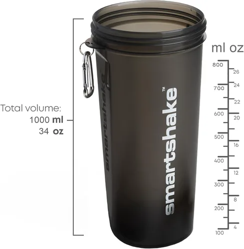 Miniatura 3 de Smartshake Botella mezcladora de proteínas para mezclas de proteínas, 33 onzas, tazas agitadoras para batidos de proteínas, botella agitadora