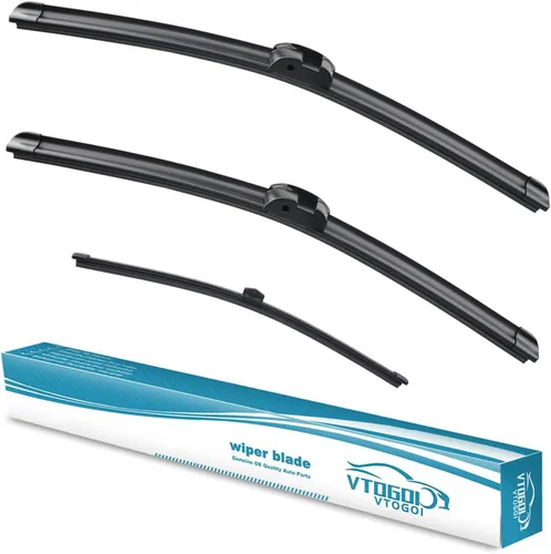 Miniatura 39 de VTOGOI escobillas de limpiaparabrisas con juego de escobillas traseras para BMW X3 2004-2010, repuestos de limpiaparabrisas automotrices, que