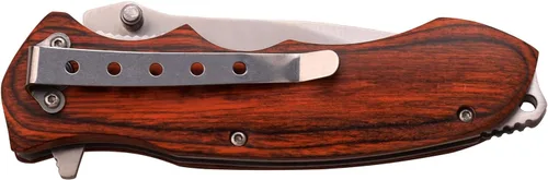 Miniatura 2 de Elk Ridge - Cuchillo plegable asistido por resorte al aire libre - Cerrado de 4.5 pulgadas, hoja de acero inoxidable con acabado satinado de 3.5
