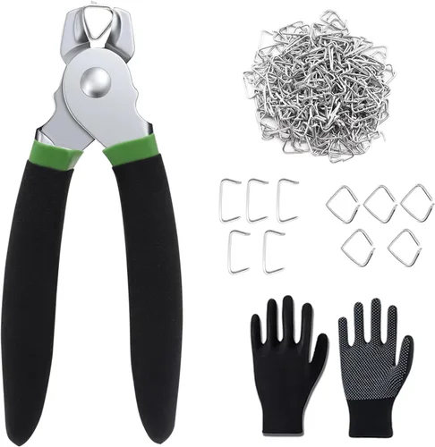 Miniatura 10 de 540 piezas de anillos de cerdo con kit de alicates rectos para anillos de cerdo 3/4", 1/2", 3/8" anillos de cerdo galvanizados para jaulas de Rojo