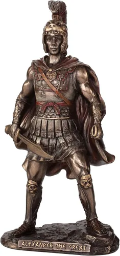 Miniatura 2 de Veronese Design Escultura de resina Alexander el gran rey de Macedonia de 6 7/8 pulgadas con acabado de bronce