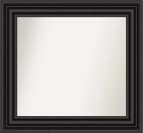 Miniatura 244 de Amanti Art Espejo personalizado, espejo de baño negro puente, espejo de pared o espejo de tocador de baño sobre el fregadero (26 x 26 pulgadas)