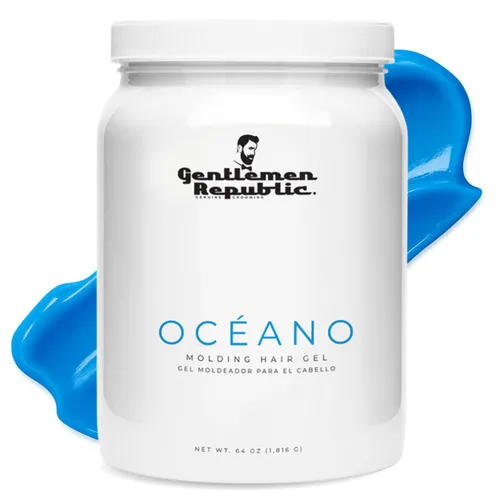 Miniatura 14 de Gentlemen Republic Oceano Gel para el cabello para hombre, 16 onzas, gel de peinado de alto brillo y fuerte sujeción táctil para cabello, fórmula