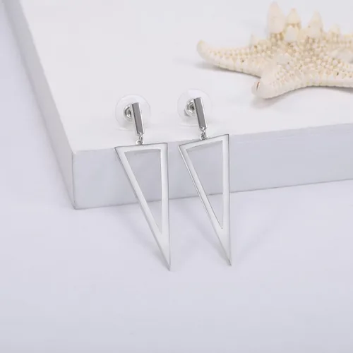 Miniatura 15 de LILIE&WHITE Pendientes colgantes de triángulo de metal para mujer, joyería de disfraz