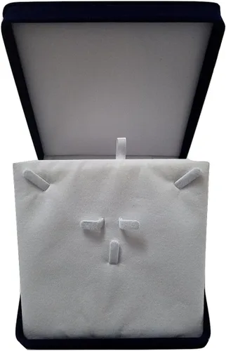 Miniatura 6 de Caja de regalo para joyería, collar, pendiente y pulsera, XL, azul marino