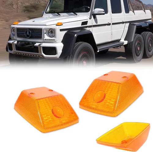 Lentes Ámbar para Señal de Giro Delantera para 1986-2018 Mercedes W463 Clase G G500 G550 G55 G63 G65