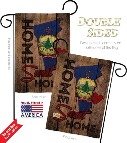 Miniatura 3 de State Vermont Home Sweet Garden Flags 2pcs Pack Americana States USA American Territories Republic Country Particular Area Small Decorative Gift