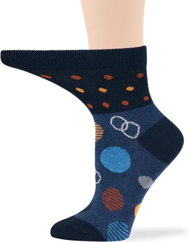 Miniatura 22 de 7BIGSTARS KINGDOM Women's Cotton Quarter Non-Binding Diabetic Fashion Socks-L-M-4 Pack-Multicolor