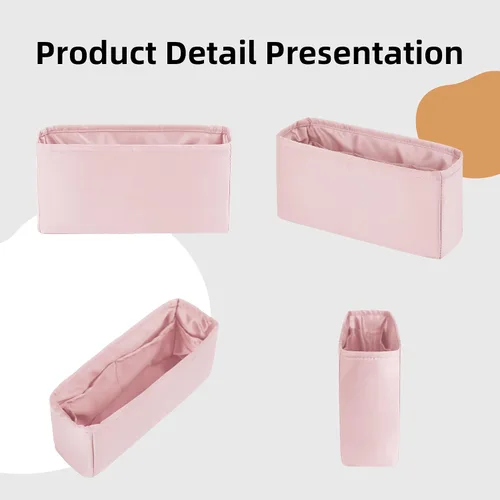 Miniatura 7 de DGAZ Organizador de bolso para bolsas Chanel CF, organizador de bolsas de seda, bolso de lujo y moldeador de bolsas (rosa, Maxi)