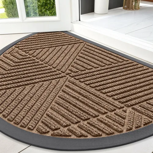 Miniatura 90 de Smiry - Felpudo para puerta principal y entrada interior y exterior, resistente, de caucho natural, atrapa la suciedad y la humedad delgado, diseño