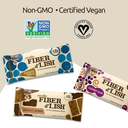 Miniatura 5 de NuGo Fiber d'Lish - Cobbler de arándanos, 0.44 onzas de fibra alta, vegano, 150 calorías, 16