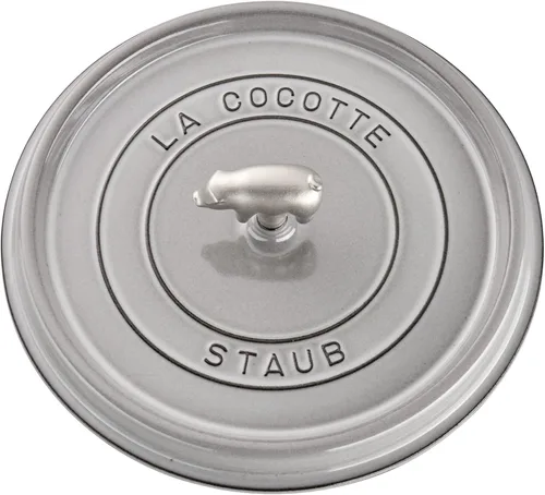 Miniatura 4 de Staub Hierro Fundido 6-qt Cochon Poco Profundo Ancho Redondo Cocotte - Gris Grafito