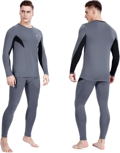 Miniatura 7 de Ropa interior térmica para hombre, con forro polar, táctica, deportiva, conjunto térmico