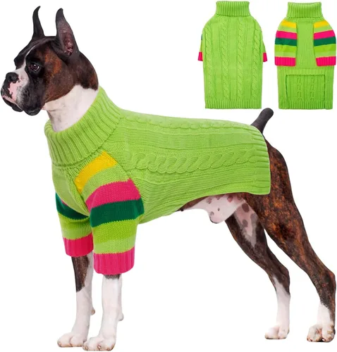 Miniatura 28 de Suéter para perro, cálido, cómodo y grueso para perros de tamaño grande, suéteres de Navidad para perros, suéteres de invierno, suéter de punto