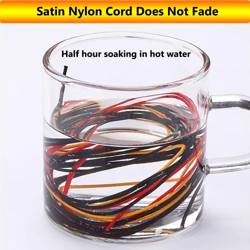 Miniatura 3 de 2 mm 330 Pies de Cordón de Nylon Satinado para Hacer Joyería, Pulseras, Collares, Hilo para Enhebrar, Rattail, Macramé, Kumihimo, Nudo Chino