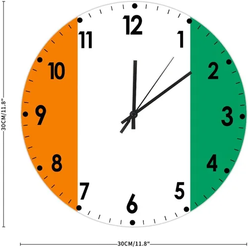 Miniatura 244 de Cheyan Reloj de pared con bandera de Canadá de 12 pulgadas, silencioso, sin tictac, de PVC, funciona con pilas, reloj redondo decorativo, regalo
