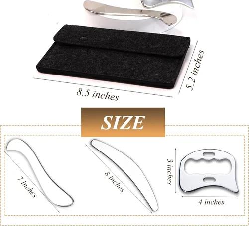 Miniatura 7 de FeelFree Sport Herramienta raspadora muscular 3 en 1, herramienta de raspado Gua Sha, herramienta de masaje de terapia física, movilización