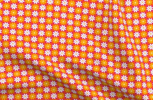 Miniatura 6 de Spoonflower Tela – Rayas psicodélicas retro vintage olas Groovy 70s tonos cálidos impresos en tela de algodón de la firma de pétalos por The Yard