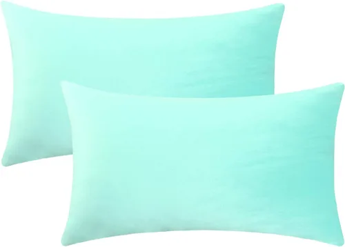 Miniatura 23 de Jeneoo Cómodas fundas de almohada de terciopelo suaves y gruesas para niños, para sofá, fundas de cojín decorativas sólidas cuadradas para Lavanda