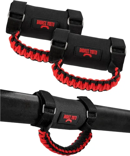Miniatura 8 de Badass Moto Asas de agarre de barra antivuelco - Asas de agarre SXS, ATV y UTV Negro 2-PK