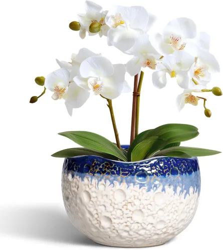 Miniatura 20 de Macetas de Cerámica Thirtypot - Maceta de 4 Pulgadas con Agujero de Drenaje, Macetas Pequeñas para Plantas de Interior y Exterior, Maceta Redonda
