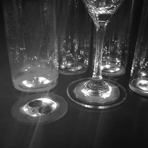 Miniatura 7 de 12 posavasos con luz LED blanca para decoración de bebidas para fiesta de bar Glowing Effect for Bar & Wedding Parties. Sticks to Bottles or
