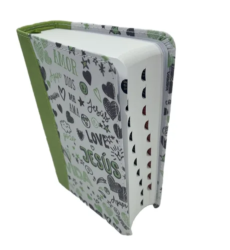 Bíblia tamano bolsillo Para Jóvenes reina valera 1960 tela palabras de vida verde indice 8 puntos Imitation Leather – 1 Enero 2023