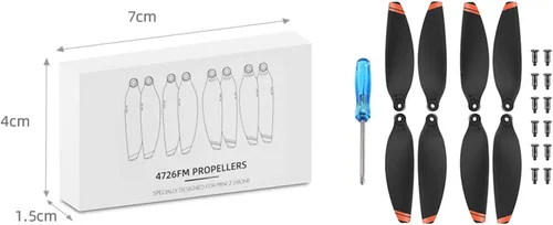 Miniatura 7 de 1/2/4 pares de hélices de bajo ruido para DJI Mavic Mini 2/Mini SE Drone Hélices ligeras portátiles de peso ligero accesorio para alas de drone