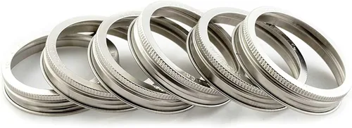Miniatura 2 de T&Co. - Anillos de repuesto para tarros de acero inoxidable con boca ancha, Acero inoxidable