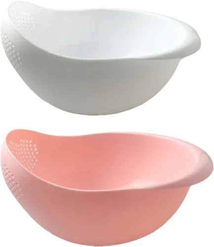 Miniatura 6 de Colador de arroz 2 en 1, cesta de filtro de limpieza de verduras y frutas, 2 piezas resistentes y fáciles de usar accesorios de herramientas de Azul